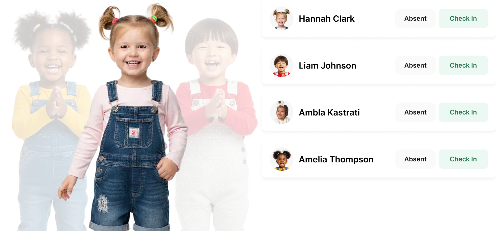 Children attendance feature illustration