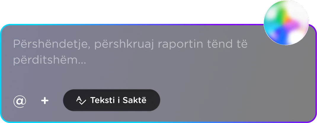 Ilustrim i funksionit të gjenerimit të përmbajtjes me AI